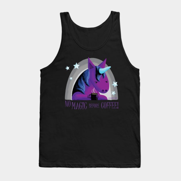 Gloomicorn - No Magic Before Coffee! Tank Top by shiro